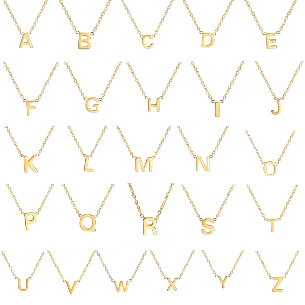 Minimalist Initial A-Z Letter Necklace